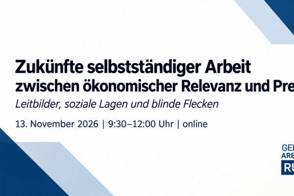 Digitale Veranstaltung Selbstständige Arbeit  13.11.2026